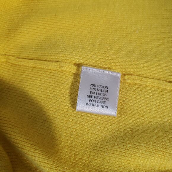 CACHE Yellow Sleeveless Square Neckline Knit Vest Shell Top - Picture 4 of 6